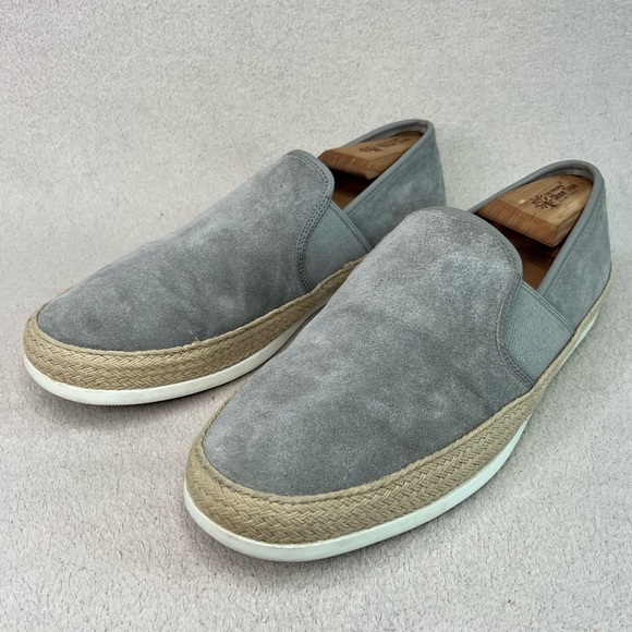 Vince Suede Jute Slip On Sneakers-Gray-Men’s 9-Casual-Classic-Designer-Autumn - Picture 1 of 11